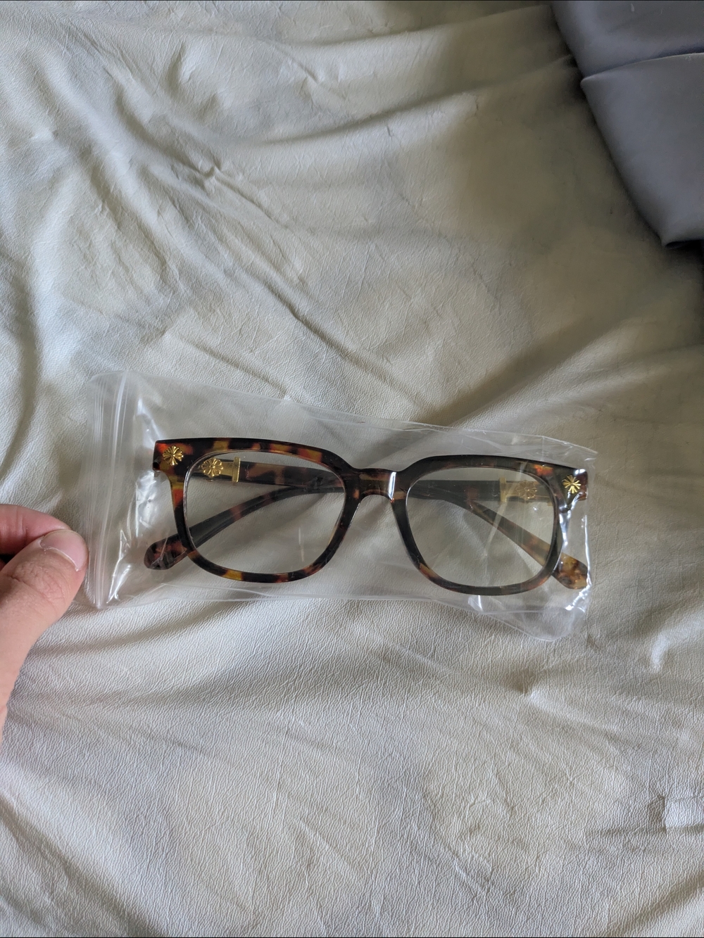 Zestara Gold Accent Tortoiseshell Anti Blue-light Glasses